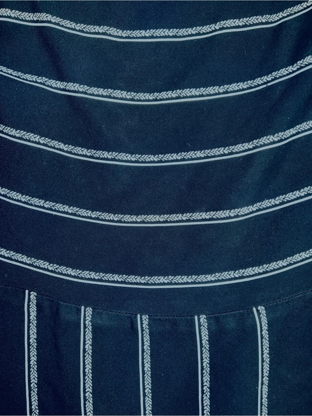 Anthropologie Splendid Off the Shoulder Top with Ties Navy/White Striped Small - Picture 7 of 15